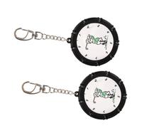 VICASKY 2pcs Golf Score Counter Hanging Chain Double Sided Plastic Metal | Lightweight Pocket-friendly Design, for Driving Range Training, Silver Finish with Chain, Suits Gloves and Belts