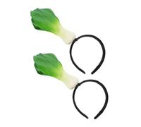 VICASKY 2pcs Green Vegetable Headband Cabbage Costume Headband for Festive Party Simulation Artificial Vegetable Cosplay Accessory for Holiday Festival and Funny Costume
