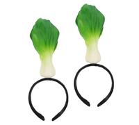 VICASKY 2pcs Green Vegetable Headband Simulation Cabbage Design Hair Hoop for Adult Cosplay Costume Party Halloween Funny Novelty Party Hair Accessories