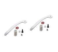 VICASKY 2pcs Guitar Accessory Tremolo Arm Tailpiece Silver Vibrato Bridge Whammy Bar Hand Crank Tension Spring Random Color