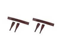 VICASKY 2pcs Guitar Bridge for Bass Guitar Archtop Musical Instrument Premium Quality Smooth Roller Saddles Replacement for Vintage Sound