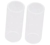 VICASKY 2pcs Guitar Finger Cots Glass Bottleneck Slide for Standard Guitar Slide As Accessories
