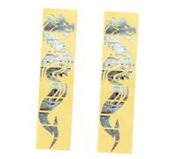 VICASKY 2pcs Guitar Fretboard Stickers Electric Acoustic Guitar Decals Chinese Dragon Design Fretboard Fluency Stickers Finger Covers Easy Install Disassemble