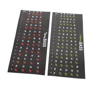 VICASKY 2pcs Guitar Fretboard Stickers for Beginner Note Decals Fret Guide Label Finger Guide for Guitar Learning Fretboard Sticker