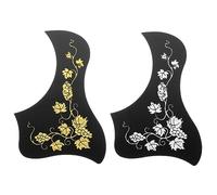 VICASKY 2pcs Guitar Pickguard for Acoustic Guitar Pvc Protective Plate Gold and Silver Design Scratch and Impact Protection for Stringed Instruments
