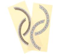 VICASKY 2pcs Guitar Rosette Decals Sound Hole Stickers Inlay for Classical Acoustic Guitars Decorative Floral Clover and Grid Pattern Accessories