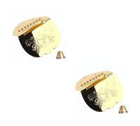 VICASKY 2pcs Guitar Tailpiece Screws String Mandolin Chrome Finish Replacement Part Decorative Flower Design Guitar Maker Tool