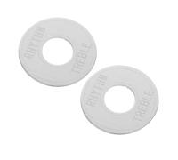 VICASKY 2pcs Guitar Toggle Switch Rings Metal Control Switch Plates Rhythm Treble Plate for Electric Guitar Accessories Enhancing Playability and Longevity for Musicians Silver