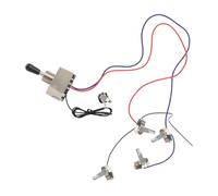 VICASKY 2pcs Guitar Wiring Harness Accessories Electric Guitar Wiring Harness Kit Toggle Switch Black Rocker Switch Volume Tone Jack Parts Electric Connectors