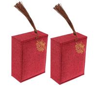VICASKY 2pcs Guzheng Nail Holder Portable Storage Box Nails Storage Container Cloth Pipa Holder Jewelry Box Copper Coin Tassels