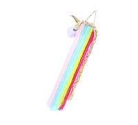 VICASKY 2pcs Hair Accessories Organizer Clothes Hanger Hand- Woven Pendant Erasable Highlighters Hair Clips Hanging Storage Unicorn Barrette Holder Fringe Hair Headband Organizer Yarn