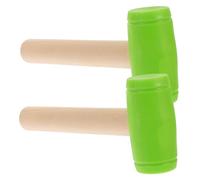 VICASKY 2Pcs Hammer Lightweight Solid Wood Handle Beating Gavel Portable Creative Fun for Boys Early Educational Play