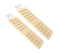 VICASKY 2pcs Hamster Climbing Ladder Wooden Bite-resistant Ladder Khaki Small Pets Hamster House Accessories Provides A Place to Stand and Play Comfortable for Exercise