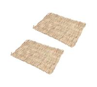 VICASKY 2Pcs Hamster Mats Natural Corn Leaf Sleeping Pads for Guinea Pigs and Animals Beige Resting Nests for Cuddling and Chewing