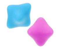 VICASKY 2pcs Hand Massage Balls Hexagonal Finger Exercise Therapy Balls for Home Use Portable Stress Relief Fitness Training for All Ages Blue Purple