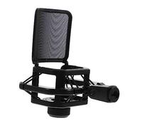 VICASKY 2pcs Handheld Microphone Shock Mounts Black Mic Holder Shockproof for Live Streaming Interview Professional Use