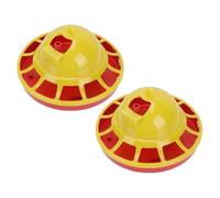 VICASKY 2Pcs Hanging Chick Feeders Automatic Water Dispensers for Poultry Garden Farm Use with Sun Protection and Anti-fall Design