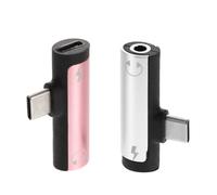 VICASKY 2pcs Headphone Adapter 2-in-1 Type-c to 3.5mm Audio Aluminum Alloy | Plug and Play, Scratch Resistant and Oxidation Resistant, Listen to Music while Charging, Compatible with Various Smartphones
