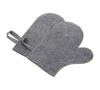 VICASKY 2Pcs Heat Resistant Exfoliating Body Scrubber Gloves for Sauna and Shower Portable Five Finger Bath Mitts for Gentle Dead Skin Removal and Skin Circulation Boost Grey