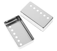VICASKY 2pcs Humbucker Pickup Covers for Electric Guitar Silver Finish Humbucker Pickup Covers Replacement Fits Chrome Finish