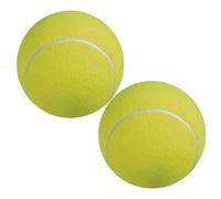 VICASKY 2Pcs Inflatable Giant Tennis Ball for Dogs Durable Rubber Pet Chew with Gas Needle Soft Surface for Outdoor Fetch Play