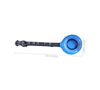 VICASKY 2pcs Inflatable PVC Musical Instruments for Blow Up Banjo Horn Portable Stage Performance Props for Party Favors Safe Percussion Instruments Blue Green