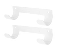VICASKY 2pcs Ironing Board Rack Wall Mount Iron Holder White Double Hook