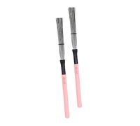 VICASKY 2pcs Jazz Drum Brushes Wooden Handle Durable Wire Drum Brush for Drummer Playing for Beginner Practicing and Youth Bands Flexible Musical Instrument Accessories