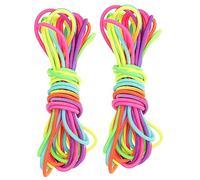 VICASKY 2Pcs Jump Rope Long Elastic Rubber Skipping Bands for Boys and Outdoor Exercise Physical Nylon Fitness