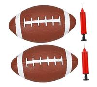 VICASKY 2Pcs Junior Rugby Training Balls for Inflatable Soft PU Footballs for Skill Practice Teamwork Development Passing Accuracy and Arm Strength Improvement