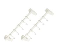 VICASKY 2pcs Kitchen Towel Holder Over Cabinet Door Rack with 5 Hooks, Space-Saving Plastic Towel Bar for Kitchen and Bathroom Storage Organisation