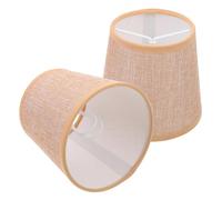 VICASKY 2pcs Lamp Shade for Table Floor Lamps Simple Style Desk Cover with Cloth and Iron Material Easy Installation Replacement for Bedroom Living Lighting
