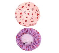 VICASKY 2pcs Large Shower Caps for Women Adjustable Double Layer Hair Bonnet Reusable Bath Cap with Peva Material Oil Resistant Extra Large for Long Thick Hair Spa and Beauty Treatments