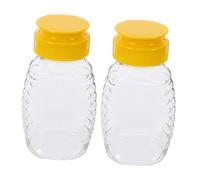 VICASKY 2pcs Leak-proof Honey Jars 108ml Refillable Squeeze Bottles with Precise Control for Restaurants and Cafes, Honey Dispenser Containers for Sauces