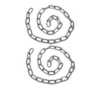 VICASKY 2Pcs Lifelike Plastic Iron Chain Fetters Prop for Halloween Party Decoration and Costume Accessories Realistic Rust Color Small Chains for Haunted House and Stage Performance