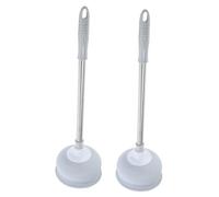 VICASKY 2pcs Long Handle Toilet Plunger for Bathroom and Kitchen Drains and Construction Powerful Suction Tool for Unblocking Toilets and Sinks