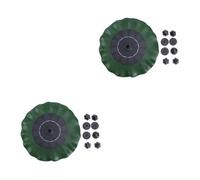 VICASKY 2pcs Lotus Leaf Shape Solar Fountain Pump Floating Water Feature for Garden Bird Bath Fish Tank Small Dc Brushless Solar Water Pump Automatic