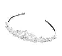 VICASKY 2pcs Luxury Rhinestone Bridal Wedding Crown Tiara Headband for Women and Lightweight Comfortable Silver Small Crown Hair Accessory for Birthday Party Photo and Proposal