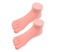 VICASKY 2pcs Manicure Practice Feet Nail Art Mold Silicone Female Model for Nails Training and Display