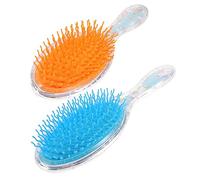 VICASKY 2Pcs Massaging Hair Comb for Women Paddle Brush Straightening Hair Brush with Non Skid Handle Unicorn Rainbow for Detangling and Reducing Frizz