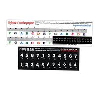 VICASKY 2pcs Melodica Keyboard Stickers Pitch Patches for Keyboards Self-adhesive Melodica Note Labels for Students Practicing at Home Music Class