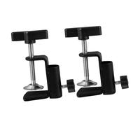 VICASKY 2pcs Metal Base Microphone Cantilever Bracket C-type Holder Base for Table Desk Microphone Bracket Table Fixed Clip