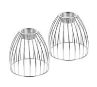 VICASKY 2pcs Metal Birdcage Lamp Shade for Bulbs Industrial Drum Cage Pendant Light Fixtures with Romantic Vintage Iron Art Design Suitable for Bedroom and Dining Room Ceiling Lights