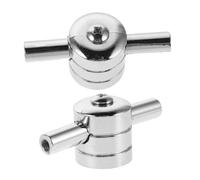 VICASKY 2pcs Metal Drum Lugs Double End Design for Snare Tom Bass Drums Replacement Parts Cylindrical Connectors Enhance Sound Resonance and Stability for Percussion Instruments