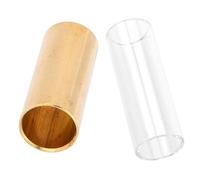 VICASKY 2pcs Metal Guitar Slide Ergonomic Glass Metal Finger Guards for Electric Acoustic Bass Guitars Durable Performance Optimized Sound Output