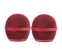 VICASKY 2pcs Metal Microphone Mesh Grill Replacement Head Cover Mic Accessories for Studio Live Performance Use