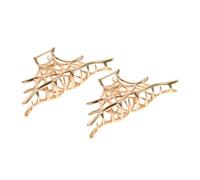 VICASKY 2pcs Metal Spiderweb Hair Claw Clips Jaw Clips for Women Party Wear Tight Hold Elegant Black Gold Accessories