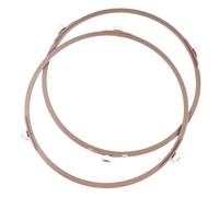 VICASKY 2pcs Microwave Oven Glass Turntable Holder Ring with 1.4cm Large Wheels, round Oven Tray Support for Even Heating, Plastic Microwave Turntable Roller Stand for Kitchen Appliances