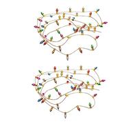 VICASKY 2pcs Mini House String Lamp Decor Realistic String Lights for Dollhouse Decoration Battery Operated Fairy Lights for Holiday DIY and Home Decor