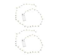 VICASKY 2pcs Mini LED Dollhouse Fairy String Lights Battery Operated, Colorful Miniature Scene Decoration for Christmas Dollhouse Accessories and Holiday Decor